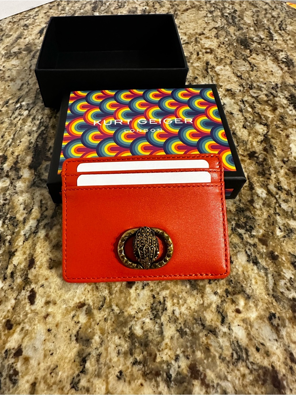 Kurt Geiger London Chelsea Card Holder in Orange Brand New 🎉🎉